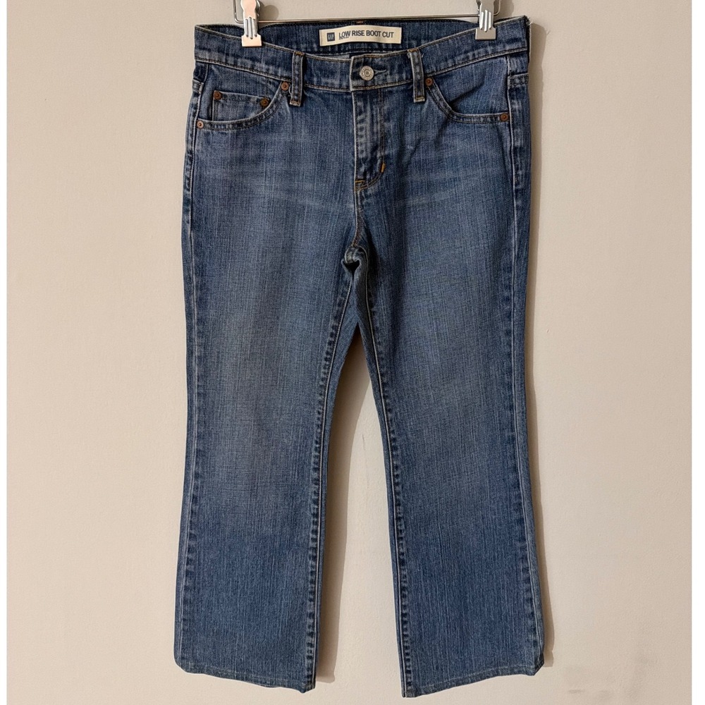 Gap Low Rise Boot Cut Jeans Womens 6A Medium Wash Vintage 2003 Stretch Denim